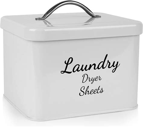 metal dryer sheet holder|dryer sheet container with lid.